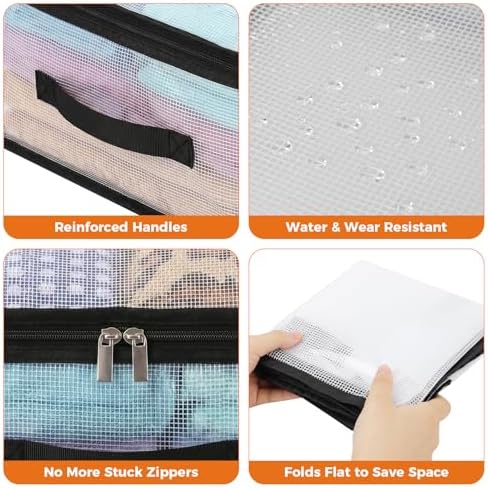 5Pcs Clear Storage Bags With Zippers & Handles Blanket Storage Bags - Image 3