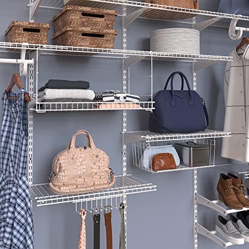 ClosetMaid Wire Hanging Shelf Basket for Storage, Organization in Closet or Pantry, No Assembly or Installation, Durable, White - Image 3