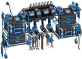 CCCEI Blue Power Tool Organizer Wall Mount, Large Tools and Battery Storage Rack Charging Station Individual Switches. Drills Holder, Garage Utility Shelves with 6FT Power Strip. Gift for Men. by CCCEI