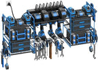 CCCEI Blue Power Tool Organizer Wall Mount, Large Tools and Battery Storage Rack Charging Station Individual Switches. Drills Holder, Garage Utility Shelves with 6FT Power Strip. Gift for Men. by CCCEI