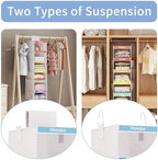 Fixwal Weekly Kids Clothes Organizer 2 Pack 6-Shelf Hanging Storage | Nonwoven Fabric, 6 Daily Shelves, 6 Mesh Side Pockets, 2 Metal Hooks, Foldable Design, for Kids Outfits and Accessories - Image 4