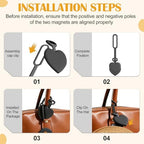 2 Pcs Magnetic Hat Clips for Travel on Bag, Silicone Sunhat Holder, Hat Clip for Caps & Beach Hats, Cap Clip for Beach - Image 4
