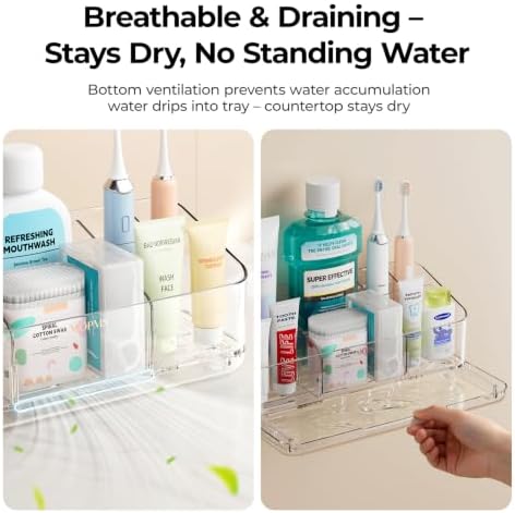 MOPMS 8 Slots Toothbrush Holders for Bathrooms with Detachable Dividers - Image 4