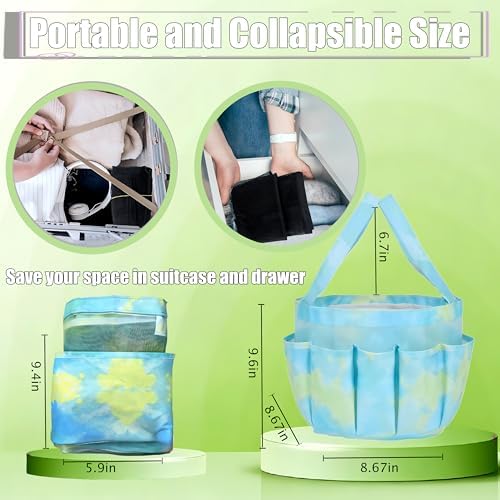 Mesh Shower Caddy Portable - 9 Pockets, Shower Bag for Dorm Room Camping - Image 4