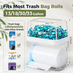 Trash Bag Dispenser & Dishwasher Pod Holder, 3-in-1 Trash Bag Holder Laundry Pods Container with Moisture-Proof Lid, Acrylic Garbage Bag Dispenser for Under Sink Organizer Laundry Room Organization - Image 4