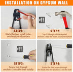 KOFANI Heavy Duty Wall Mount Steel 12 Pack Orange Garage Storage Hooks - Image 4