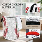 Baseball Laundry Basket Storage Bin Foldable Laundry Hamper Clothes Storage Bucket Organizer 19.6x15.7 Inch For Laundry Room/Bedroom/Bathroom - Image 4