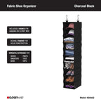 ClosetMaid 10-Shelf Fabric Hanging Shoe Storage Organizer for Closet, Charcoal Black - Image 5