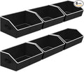 Homsorout Cube Storage Bins - 6 Pack Trapezoid Storage Bins, Closet Organizers and Decorative Storage, Storage Baskets with Handle, Large Storage Basket for Home, Black by Homsorout