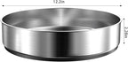 VAEHOLD Pantry Cabinet Lazy Susan Stainless Steel Black Spice Rack Turntable - Decorative Trays Storage Containers Organizer for Kitchen Cabinet, Snacks, Bathroom (12 inches) - Image 2