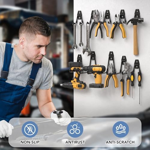 Garage Hooks, Anti-Slip Heavy Duty Wall Mount Hooks, 42-Pack - Image 3