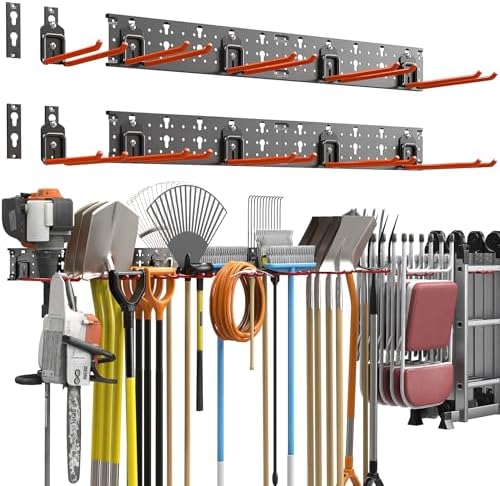 TORACK Garden Tool Organizer Wall Mount, Garage Folding Chair Storage Rack by TORACK