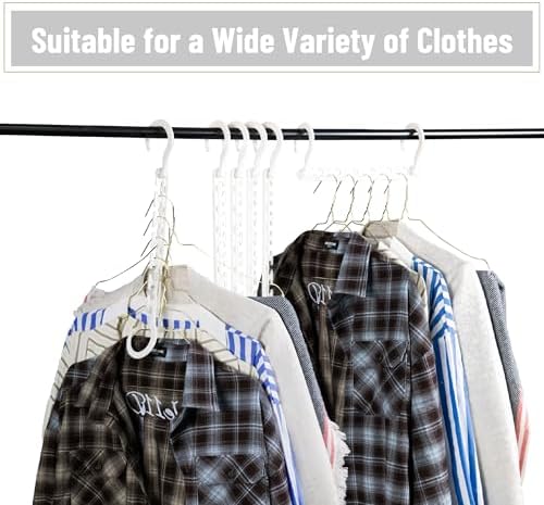 Mr. Pen- Space Saving Hangers for Clothes, 20 pcs, White | Plastic Multi Clothes Hangers Space Saving, 6 Slots, 360° Rotating Hooks - Image 7