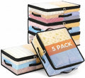 5Pcs Clear Storage Bags With Zippers & Handles Blanket Storage Bags by Besslly