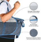 100L Collapsible Laundry Baskets, Tear Proof Pop Up Laundry Hamper with Dual Handles, Large Foldable Laundry Basket, Easy to Carry Laundry Hamper for Home, Laundry Room, Bedroom, Dorm, Travel Blue - Image 6