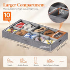 Lifewit 4.3 Inches Under Bed Shoe Storage Organizer Fits 10 Pair Sneakers, - Image 3
