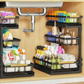 Under Sink Organizer and Storage for Bathroom and Kitchen - 2 Pack 3 Tier by Aekenr