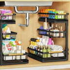 Under Sink Organizer and Storage for Bathroom and Kitchen - 2 Pack 3 Tier by Aekenr