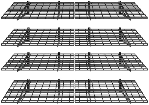 FLEXIMOUNTS 4-Pack 2x6ft 24-inch-by-72-inch Wall Shelf Garage Storage Rack Floating Shelves, Black, Classic Series by FLEXIMOUNTS