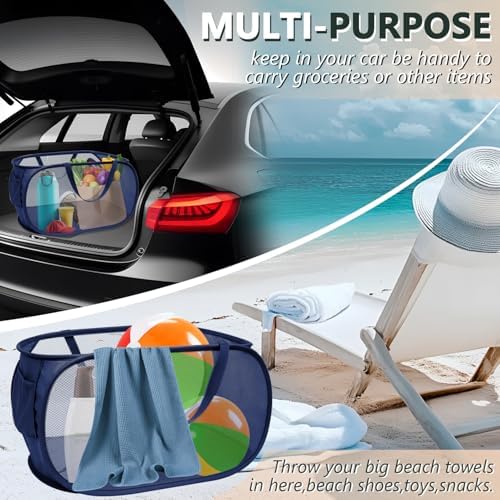 Collapsible Laundry Hamper Basket,Pop Up Mesh Foldable Bag for Laundry Room - Image 5