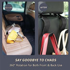 4-Pack Car Headrest Hooks Holds 55lbs Seat Storage Organizer for Bags - Image 4