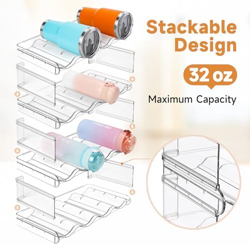 spospo Water Bottle Organizer 4 Tier Large Compartment Water Bottle Holder - Image 2