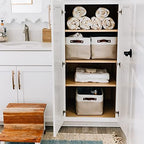 OrganiHaus 15x11in Canvas Storage Baskets 3 Pack - Fabric Bins for Shelves - Image 5
