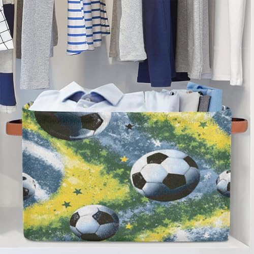 Soccer Balls Storage Basket Toy Storage Bins Collapsible Cube Organizer - Image 5