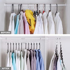 HOUSE DAY Space Saving Hangers for Clothes 4 Pack, Metal Magic Hanger | Heavy Duty Hanger Organizer 30 Lbs Capacity, Sturdy Multi Hangers, Closet Space Saver Closet Organizers and Storage Dorm Room - Image 5