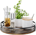 LAMU 11'' Lazy Susan Turntable Organizer for Cabinet, Round Wood Lazy Susan for Table Top, Countertop, Kitchen, Pantry, Spice, Bathroom Vanity, Decor by YourHome-OrganizationHelper
