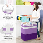 StorageRight Laundry Basket Hamper, 125L Collapsible Clothes Storage, Purple - Image 4