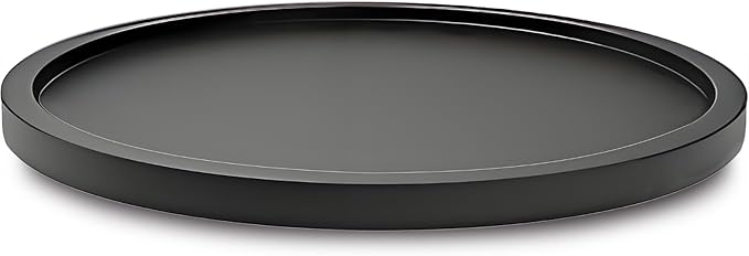 14" Black Bamboo Lazy Susan Organizer Kitchen Turntable for Cabinet Pantry Table Organization by AUAM