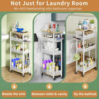 OKZEST Slim Laundry Room Organization Cart with Detergent Dispenser Holder - Image 5