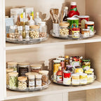LAMU 12 in Lazy Susan Turntable, 2 Pack Clear Spice Rack, Organizer Storage - Image 7