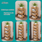 Small Shoe Rack, 3 Tier Portable Folding Shoe Storage Rack, Without Installation, Mini Free Standing Shoe Rack for Camping, Corridors, Bedrooms Living Room Corner and Small Spaces - Image 6