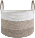 JMvicyroam 65L Extra Large Machine Washable Cotton Rope Blanket Basket by JMvicyroam