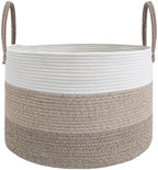 JMvicyroam 65L Extra Large Machine Washable Cotton Rope Blanket Basket by JMvicyroam