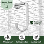 Thickened Bike Hooks for Garage Ceiling Rack, S Hooks Hanging Bike, Silver - Image 4