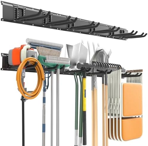 EVERHANGER Garage Tool Storage Organizer, Wall Mount Garden Tool Rack by ToolStorageOrganizer