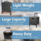FELICON SELORSS Foldable Utility Cart Folding Portable Rolling Crate-Black - Image 3