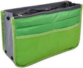 Vercord Purse Organizer Insert for Handbags Bag Organizers Inside Tote Pocketbook Women Nurse Nylon 13 Pockets Green Large by Vercord