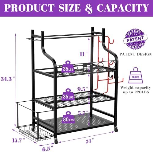 Mythinglogic Home Gym Rack for Dumbbells, Yoga Mats and Workout Equipment - Image 4