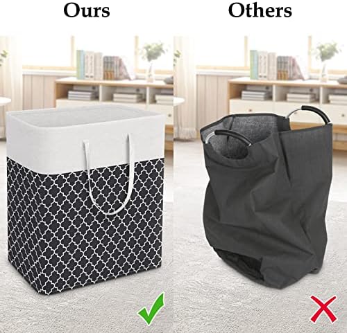 StorageRight Laundry Basket Hamper, 100L Clothes Storage, Clover Black - Image 5