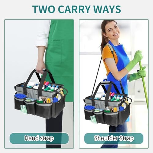 Compact Wearable Cleaning Supplie Bag with Handle Shoulder Straps - Image 6