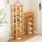 Bamboo Shoe Rack 12 Tier- Vertical Shoe Rack for Small Spaces, Tall Narrow Shoe Rack Organizer for Closet Entryway Corner Garage and Bedroom,Skinny Shoe Shelf with Free Stackable DIY - Image 5
