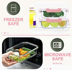 KOMUEE 30 Pieces Glass Food Storage Containers Set, Pink - Image 4