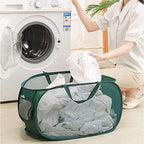 2 Pcs Mesh Popup Laundry Hamper, Opening Laundry Basket,Popup Laundry Basket with Durable Handles,Foldable Pop-up Mesh Hamper Dirty Clothes Basket for Clothes & Laundry-Home Organization - Image 7