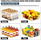 12 PACK Multi-Use Clear Plastic Storage Bins for Organizing w/ Labels - Home, Kitchen, Pantry, Bathroom, Office, Cabinet Shelf Organizer Bins - SOHO Collection, RV, Fridge Organization Containers -XXL - Image 7