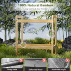 AmazerBath Bamboo Over The Toilet Storage Shelf - 2-Tier Bathroom Organizers and Storage Shelves, 2 in 1 Dual Stable Above Over Toilet Bamboo Shelf Home Storages Rack for Small Bathroom, Space Saver - Image 3