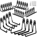 GUDEMAY 32 Pack Steel Garage Hooks Heavy Duty, Utility Wall Mount Hook with Anti-Slip Coating, Hanger & Organizer for Bulk Items, Bikes, Ladders, Power Tools, Ropes, and More Equipment by HaveANiceDay